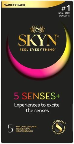 Безлатексні преміум-презервативи SKYN 5 Senses, 5 видів (5 шт) SX2390 - онлайн-сексшоп Сквітер