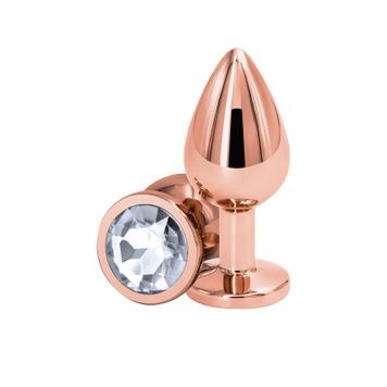 Анальна пробка NS Novelties Rear Assets - Rose Gold - Medium - Clear SX4363 - онлайн-сексшоп Сквітер