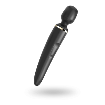 Вібромасажер Satisfyer Wand-er Woman (Black/Gold), водонепроникний, потужний, розмір XXL SO3456 фото