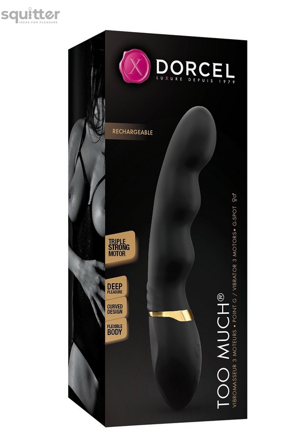 Вібратор ультрастимулюючий Dorcel Too Much Rechargeable Black, гнучкий і потужний, 3 вібромотори SO3088 фото