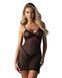 Пеньюар Obsessive Novenes chemise & thong, XL/2XL, обтислий, прозорий, зі стрепами, стрінги в компле SX0621,1 - інтернет-магазин інтимних товарів Squitter