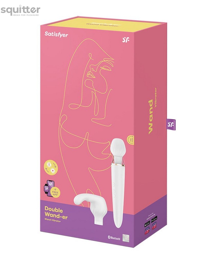 Смарт вибромассажер со сменной головкой Satisfyer Double Wand-er SO6135 фото