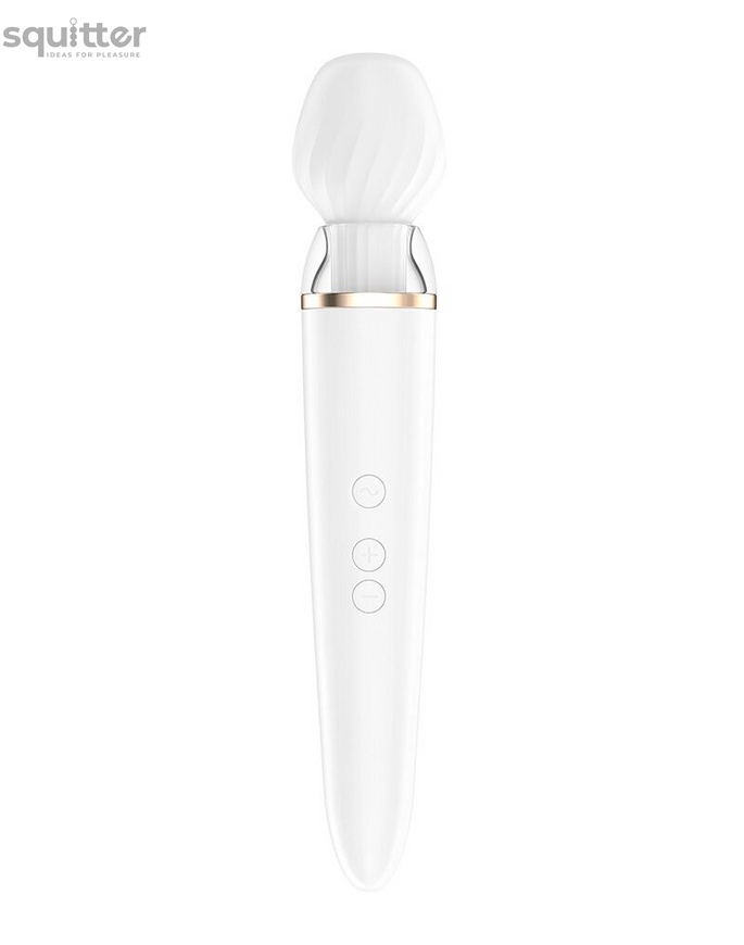 Смарт вибромассажер со сменной головкой Satisfyer Double Wand-er SO6135 фото