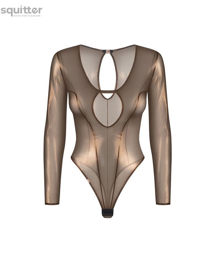 Боді Obsessive Soranna long-sleeved teddy 2XL/3XL SX3621 - онлайн-сексшоп Сквітер