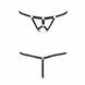 Трусики-стринги из стреп ARMANDA THONG black S/M - Passion ExclusivePS26805,5 - интернет-магазин интимных товаров Squitter