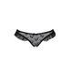 Трусики з оборками Passion Exclusive DONIA THONG XXL/XXXL, black PS25903,5 - інтернет-магазин інтимних товарів Squitter
