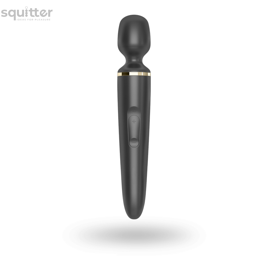 Вибромассажер Satisfyer Wand-er Woman (Black/Gold), водонепроницаемый, мощный, размер XXL SO3456 фото