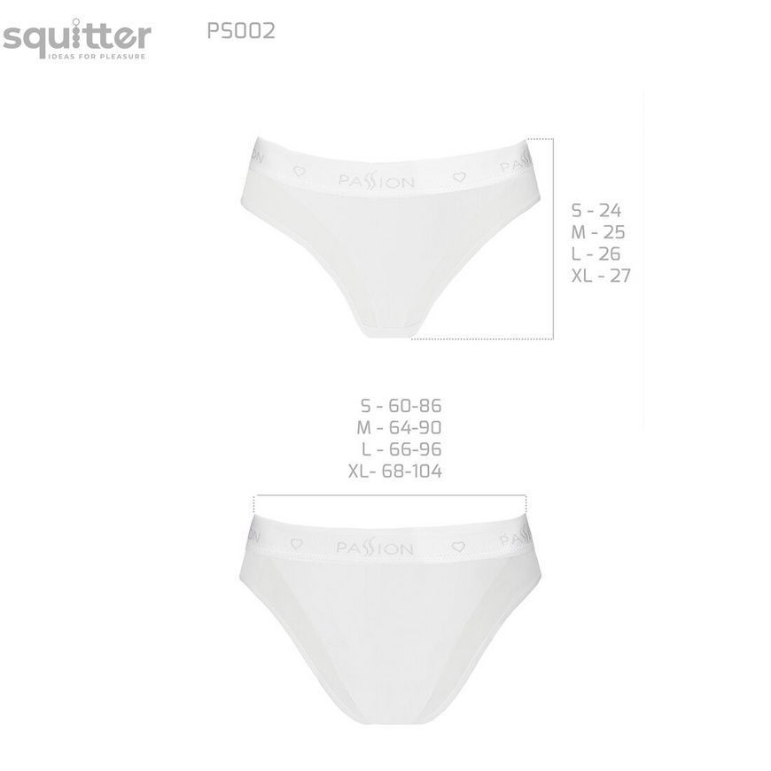 Трусики с прозрачной вставкой Passion PS002 PANTIES white, size XL SO4198 - онлайн-сексшоп Сквитер