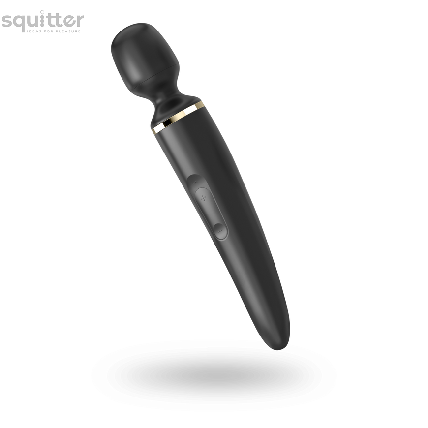 Вибромассажер Satisfyer Wand-er Woman (Black/Gold), водонепроницаемый, мощный, размер XXL SO3456 фото