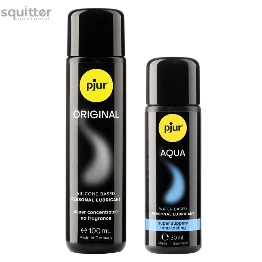 Ювілейний набір лубрикантів pjur 30th Anniversary Gift Set: Original 100 мл та Aqua 30 мл SX2799 - онлайн-сексшоп Сквітер
