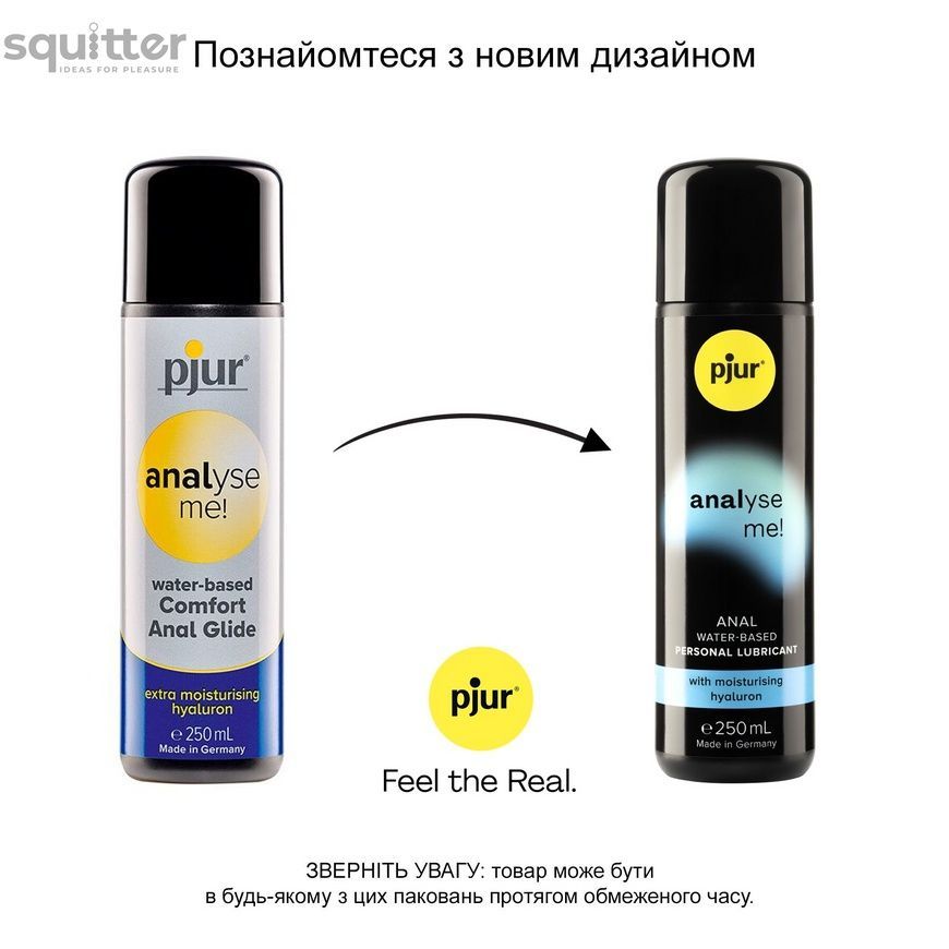 Анальная смазка pjur analyse me! Comfort water glide 250 мл на водной основе с гиалуроном PJ11750 - онлайн-сексшоп Сквитер
