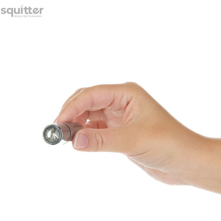 Віброкуля PowerBullet First-Class Bullet 2.5&Prime; with Key Chain Pouch, Silver, 9 режимів вібрації SO6848 - онлайн-сексшоп Сквітер