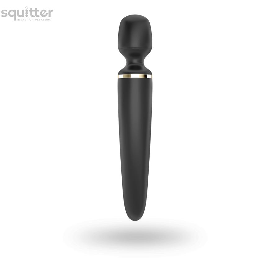 Вибромассажер Satisfyer Wand-er Woman (Black/Gold), водонепроницаемый, мощный, размер XXL SO3456 фото