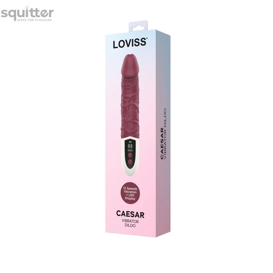 Фалоімітатор з вібрацією Loviss Caeser Vibrator Dildo, реалістичний, 12 режимів SX3996 - онлайн-сексшоп Сквітер