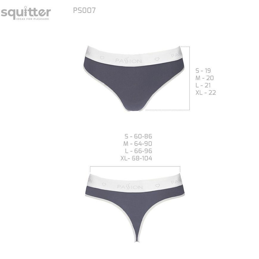 Спортивні трусики-стрінги Passion PS007 PANTIES M, dark grey SO4248 - онлайн-сексшоп Сквітер