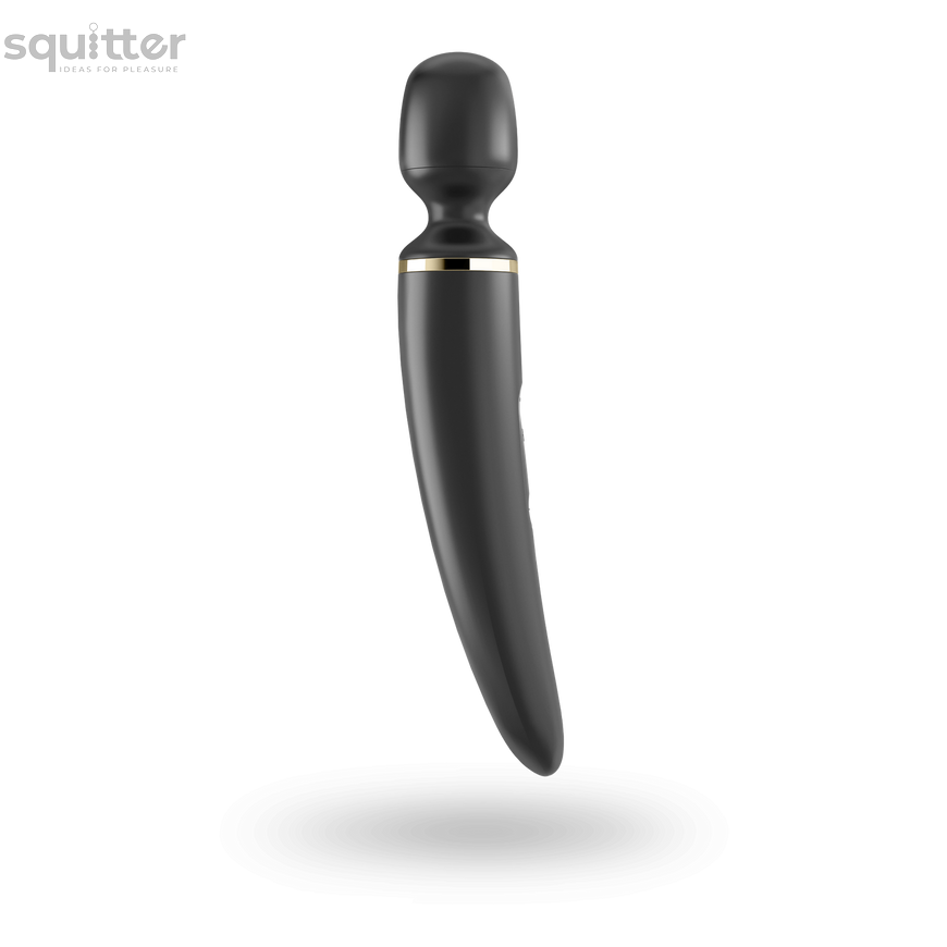 Вибромассажер Satisfyer Wand-er Woman (Black/Gold), водонепроницаемый, мощный, размер XXL SO3456 фото