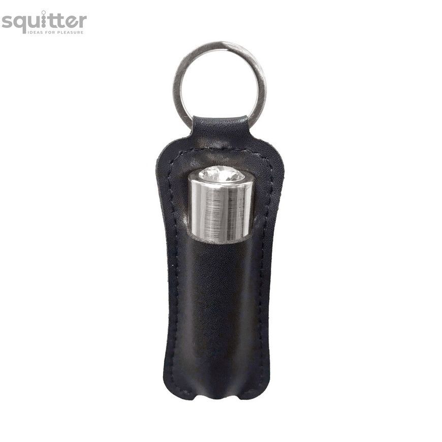 Віброкуля PowerBullet First-Class Bullet 2.5&Prime; with Key Chain Pouch, Silver, 9 режимів вібрації SO6848 - онлайн-сексшоп Сквітер