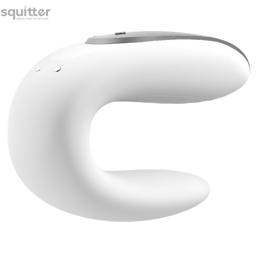 Смартвібратор для пар Satisfyer Double Fun (White) з пультом ДК SO5057 - онлайн-сексшоп Сквітер