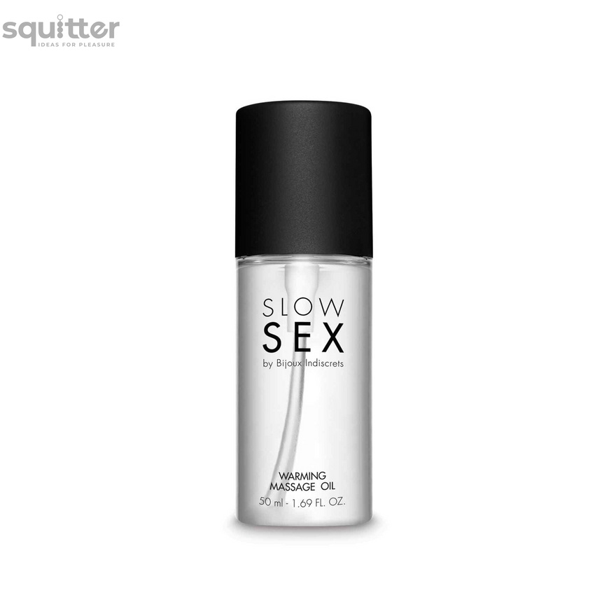 Розігрівальна їстівна масажна олія Bijoux Indiscrets Slow Sex Warming massage oil SO5906 фото