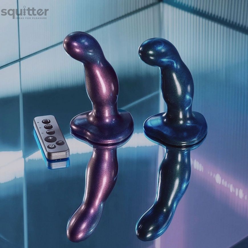 Дилдо з вібрацією Strap-On-Me FINGERING & VIBRATING DILDO - M - BLUE, з манливим рухом SX4825 - онлайн-сексшоп Сквітер