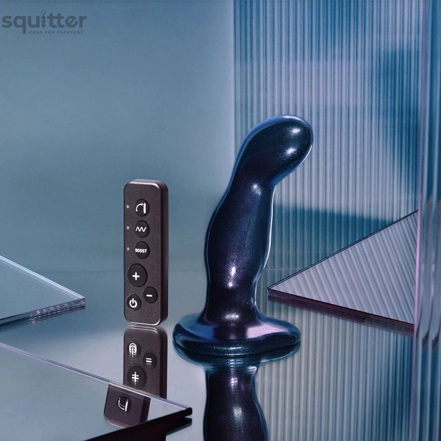 Дилдо з вібрацією Strap-On-Me FINGERING & VIBRATING DILDO - M - BLUE, з манливим рухом SX4825 - онлайн-сексшоп Сквітер