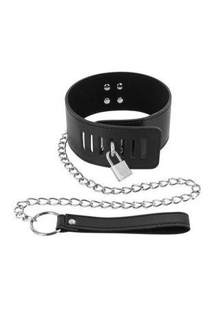 Ошейник с замком и с поводком Fetish Tentation Padlock and Leash SO3729 - онлайн-сексшоп Сквитер
