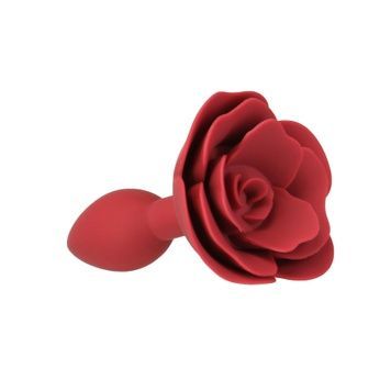 Силіконова анальна пробка Lux Active с розой - Red Rose Silicone Anal Plug SX3924 - онлайн-сексшоп Сквітер