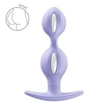 Анальні кульки Fun Factory B BALLS DUO Purple, ефект вібрації, діаметр 3,2 та 3,6 см SX3691 - онлайн-сексшоп Сквітер