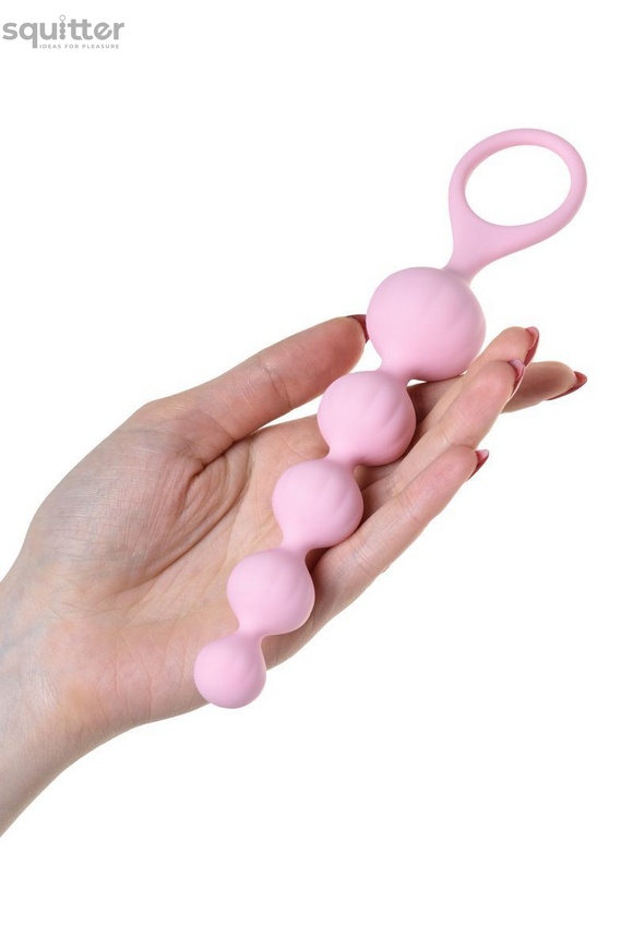 Набір анального намиста Satisfyer Beads Colored, силікон, макс. діаметр 3,3 см і 3,5 см SO2739 фото