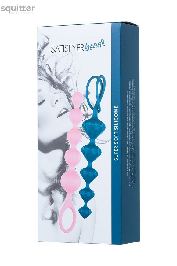 Набір анального намиста Satisfyer Beads Colored, силікон, макс. діаметр 3,3 см і 3,5 см SO2739 фото