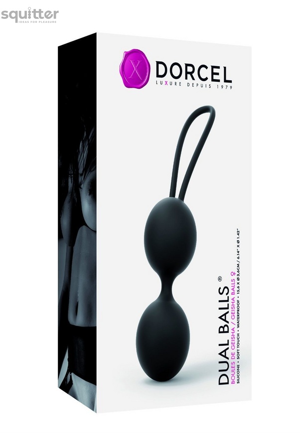 Вагинальные шарики Dorcel Dual Balls Black, диаметр 3,6см, вес 55гр SO3089 фото