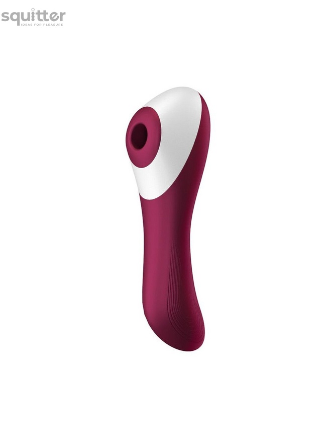 Вакуумний стимулятор із вібрацією Satisfyer Dual Crush Wine Red SO6088 фото