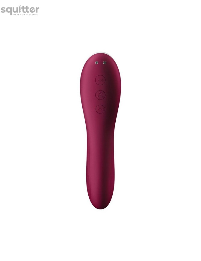 Вакуумний стимулятор із вібрацією Satisfyer Dual Crush Wine Red SO6088 фото