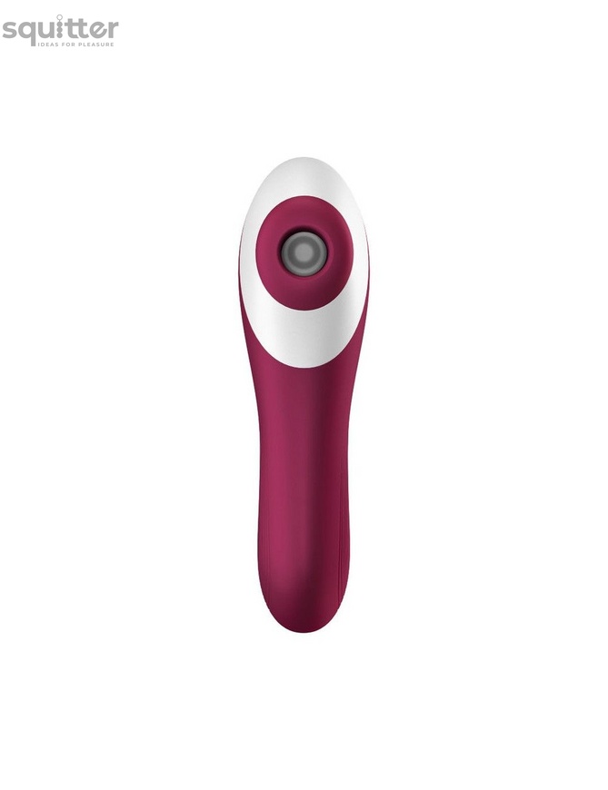 Вакуумний стимулятор із вібрацією Satisfyer Dual Crush Wine Red SO6088 фото