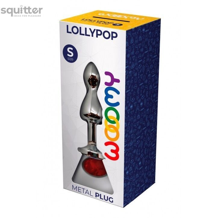 Металлическая анальна пробка Wooomy Lollypop Double Ball Metal Plug Red S диаметр 2,8см, длина 8,5см SO7416 - онлайн-сексшоп Сквитер