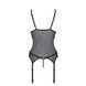 Корсет с подвязками и ажурным лифом Christa Corset black S/M &mdash; Passion, стринги в комплектеSO5757,6 - интернет-магазин интимных товаров Squitter