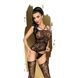 Бодистокинг Penthouse Magical Mistress XL Black, открытый доступ, цветочный декор, имитация чулокSO6464,1 - интернет-магазин интимных товаров Squitter