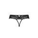Кружевные стринги с доступом Senia Thong black S/M - PassionSO5380,6 - интернет-магазин интимных товаров Squitter