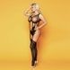 Відкритий бодістокінг з імітацією панчох "Пауліна" Black One Size SO3662,3 - інтернет-магазин інтимних товарів Squitter