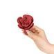Силіконова анальна пробка Lux Active с розой - Red Rose Silicone Anal Plug SX3924,4 - інтернет-магазин інтимних товарів Squitter
