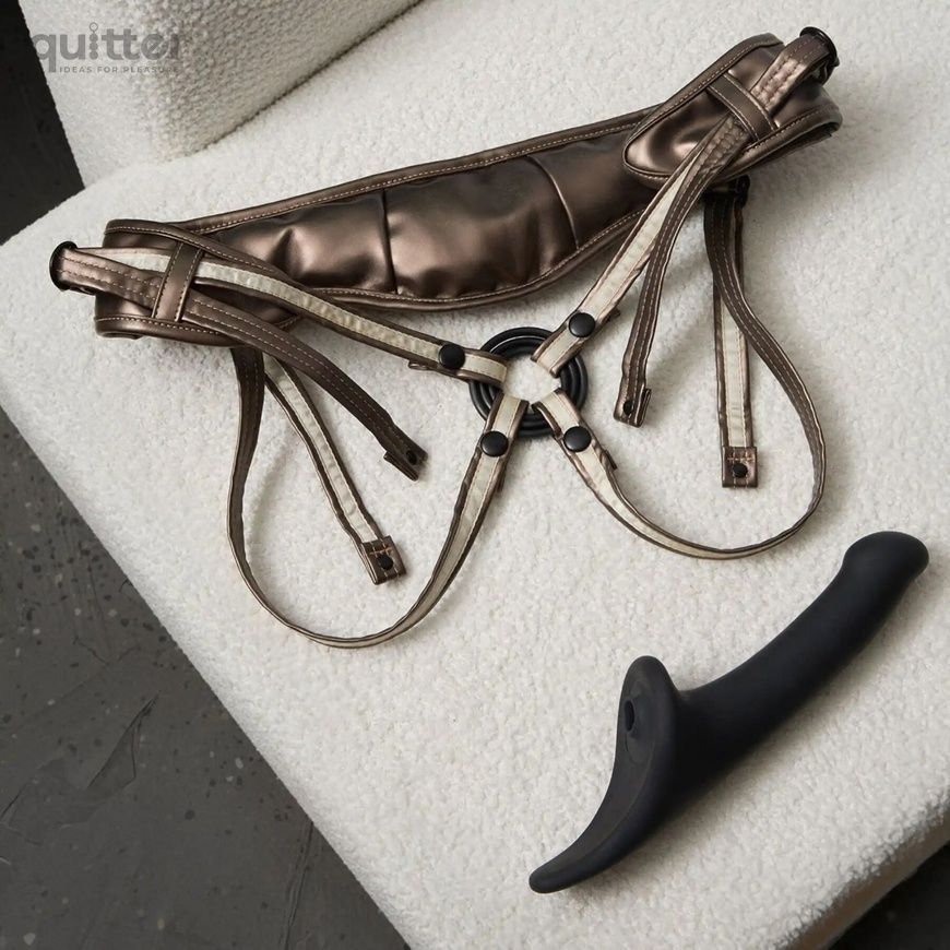 Трусики для страпону Strap-On-Me Leatherette Harness DESIROUS - NEW DESIGN SX4029 - онлайн-сексшоп Сквітер
