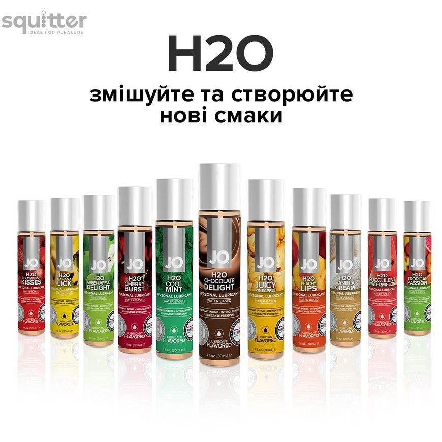 Змазка на водній основі JO H2O &mdash; Chocolate Delight (30 мл) без цукру, рослинний гліцерин SO1475 - онлайн-сексшоп Сквітер