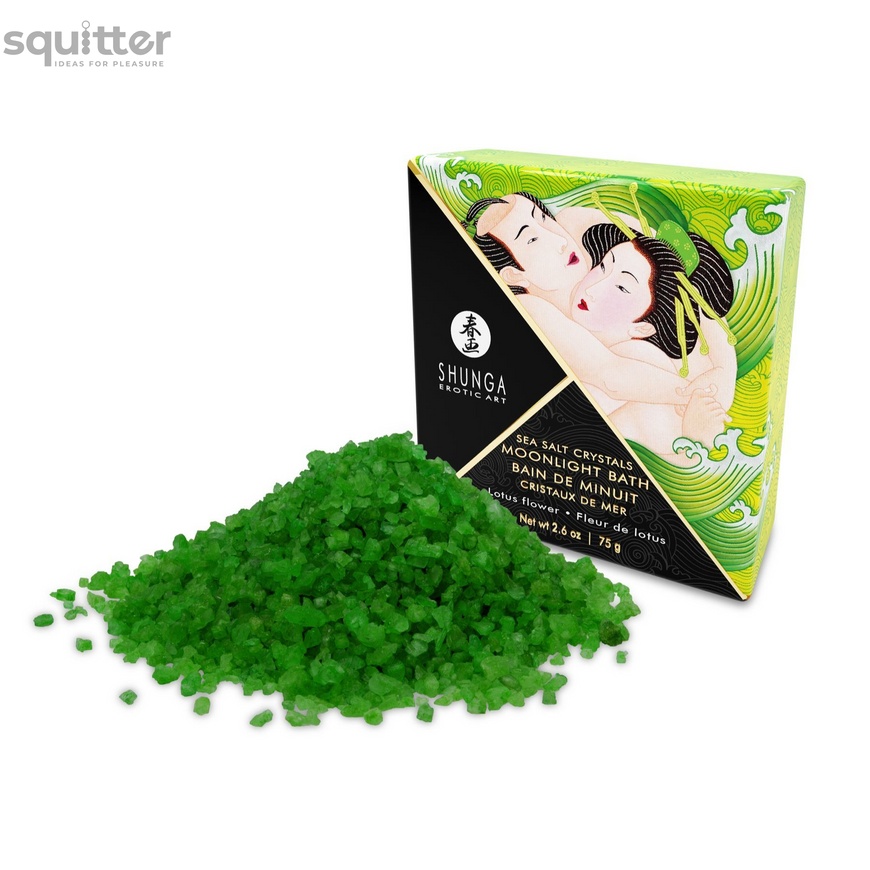 Сіль для ванни Shunga Moonlight Bath – Lotus Flower (75 гр), сіль Мертвого моря, ароматичні олії SO2542 фото