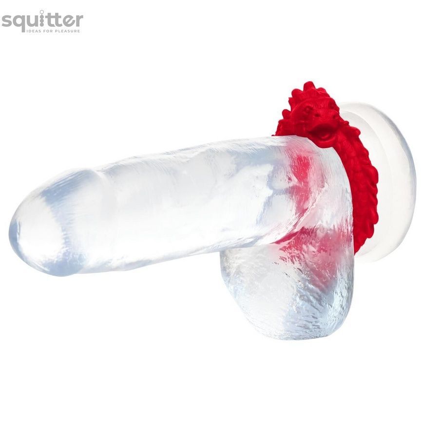 Ерекційне кільце &ndash; дракон Creature Cocks Rise of the Dragon Silicone Penis Ring &ndash; Red, діаметр 4 см SX2221 - онлайн-сексшоп Сквітер