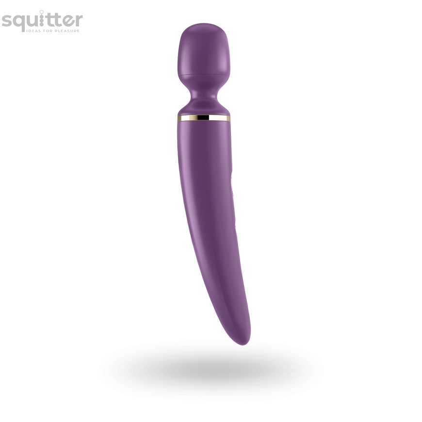 Вібромасажер Satisfyer Wand-er Woman (Purple/Gold) водонепроникний, потужний, розмір XXL SO3457 фото