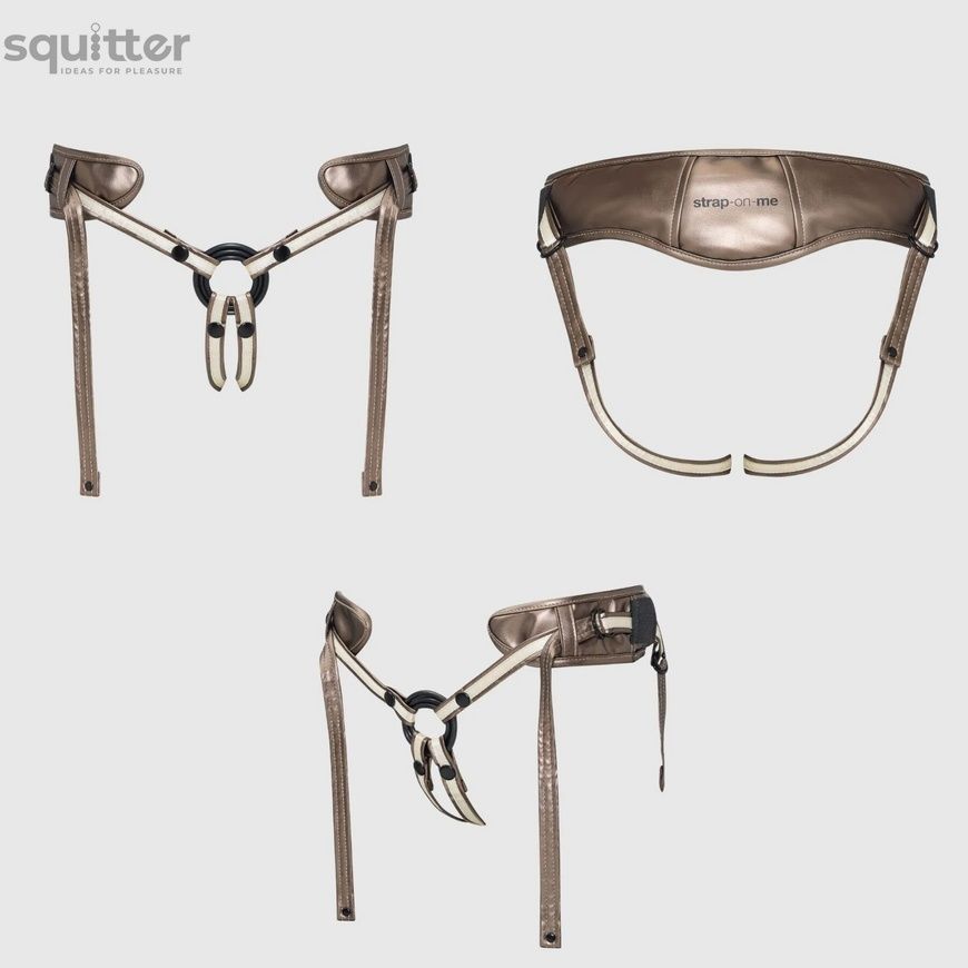 Трусики для страпону Strap-On-Me Leatherette Harness DESIROUS - NEW DESIGN SX4029 - онлайн-сексшоп Сквітер