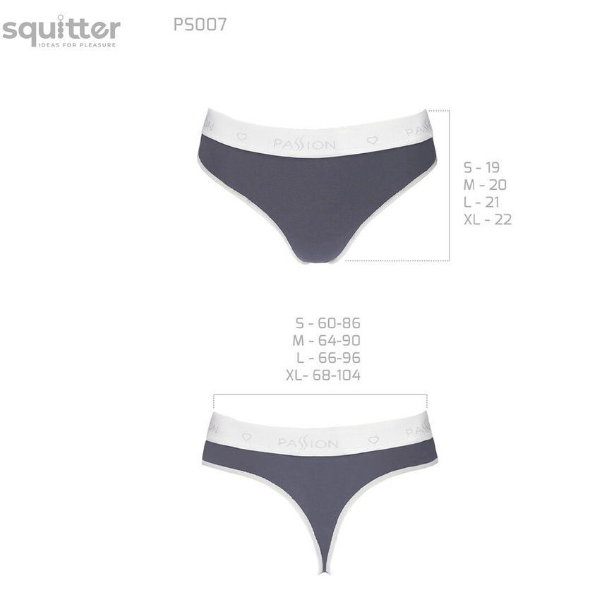 Спортивні трусики-стрінги Passion PS007 PANTIES S, dark grey SO4249 - онлайн-сексшоп Сквітер