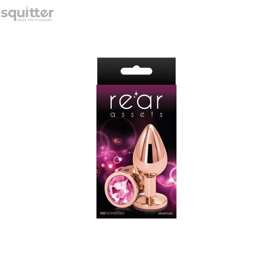 Анальна пробка NS Novelties Rear Assets - Rose Gold - Medium - Pink SX4364 - онлайн-сексшоп Сквітер