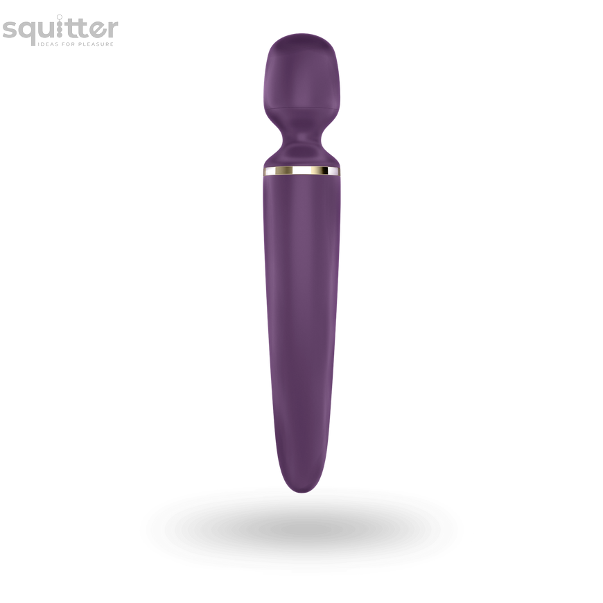 Вібромасажер Satisfyer Wand-er Woman (Purple/Gold) водонепроникний, потужний, розмір XXL SO3457 фото