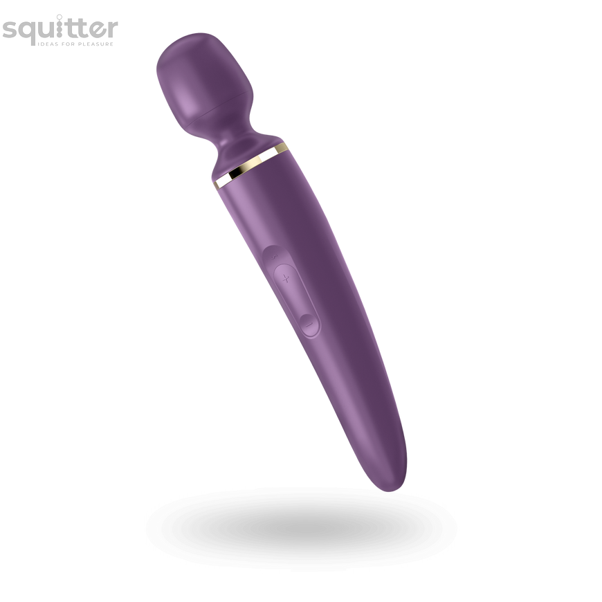 Вібромасажер Satisfyer Wand-er Woman (Purple/Gold) водонепроникний, потужний, розмір XXL SO3457 фото